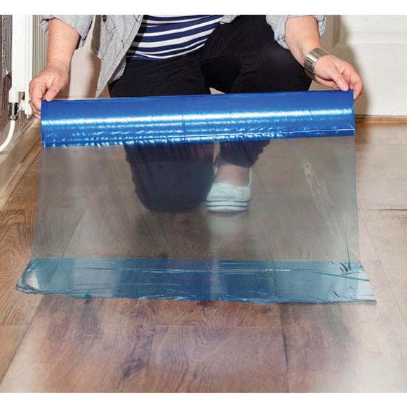 Polythene Wood / Laminate Protector Film, self adhesive 100m x 60cm
