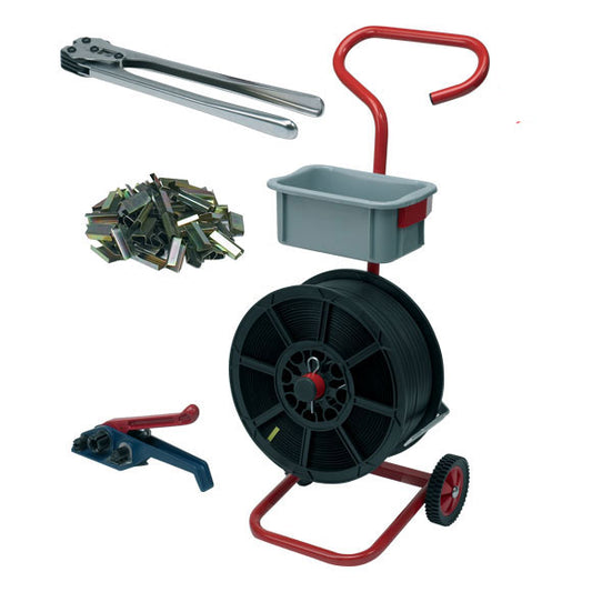 Hand Pallet Strapping Banding Kit with Trolley
