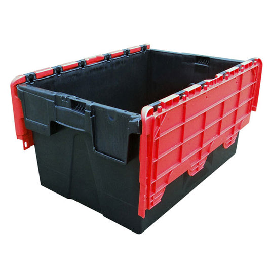 Plastic Storage Removal Crate, 55 litres, Red & Black