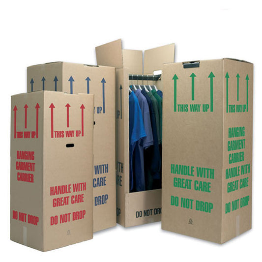 Cardboard Wardrobe Boxes Standard (Short 40") (5 Boxes)